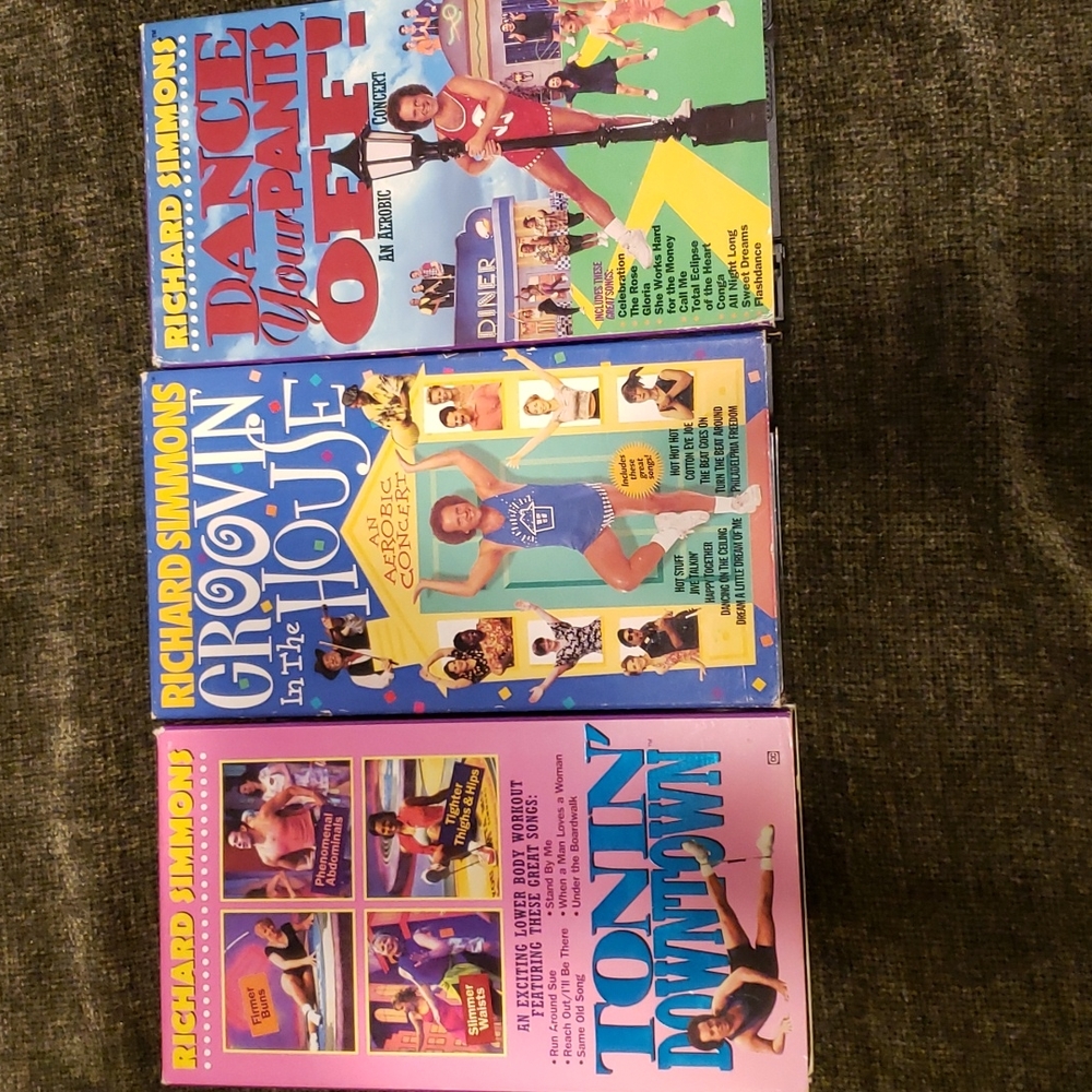 3 Richard Simmons vhs workout tapes